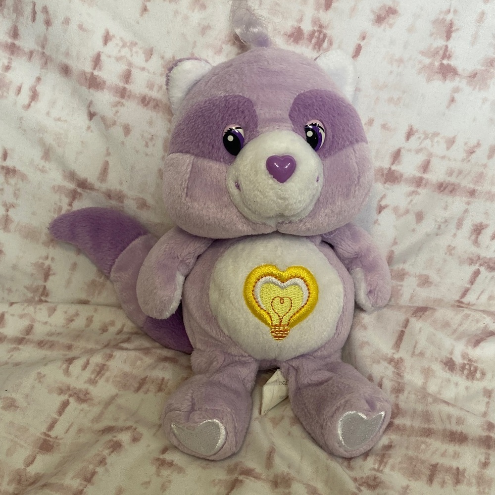 RARE Care Bear Cousins Bright Heart Raccoon 8" 20th Anniversary 2002